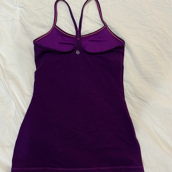 Lululemon purple Y tank top. - Picture 2 of 3